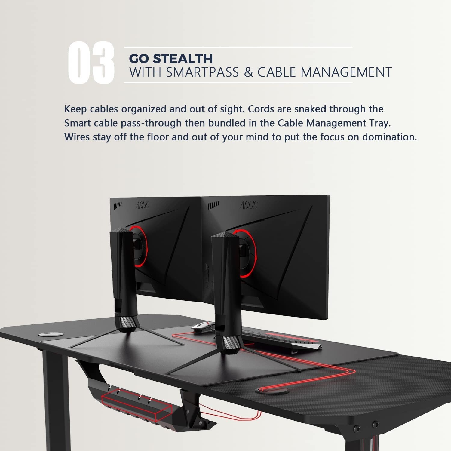 BOSSIN Ergonomic Gaming Desk T Shaped Office PC Computer eBay
