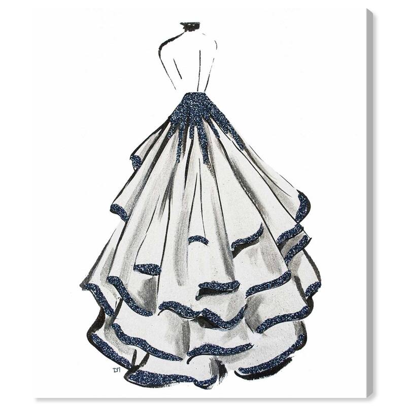 Wynwood Studio Fashion and Glam Gala Magic Blue and Glam Wall Art Canvas Print