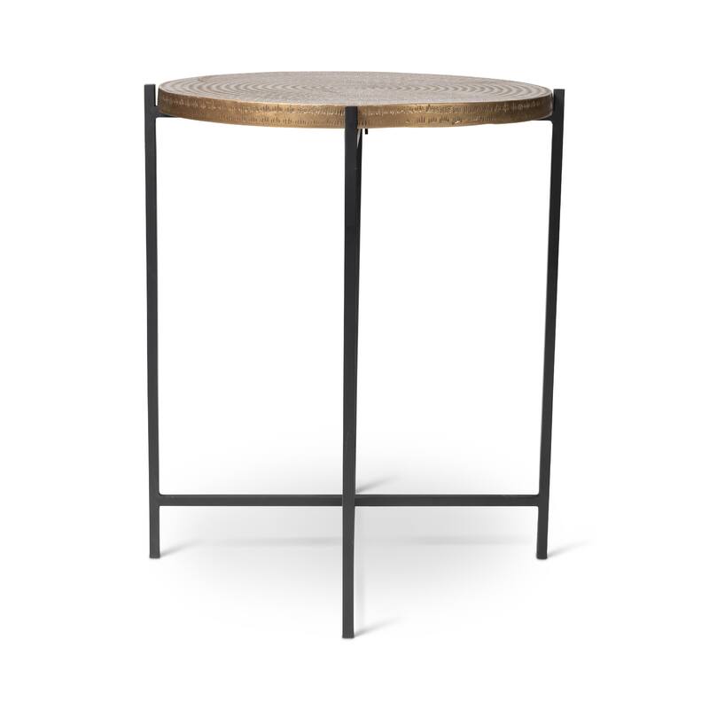 Elements - Navi End Table - Antique Brass