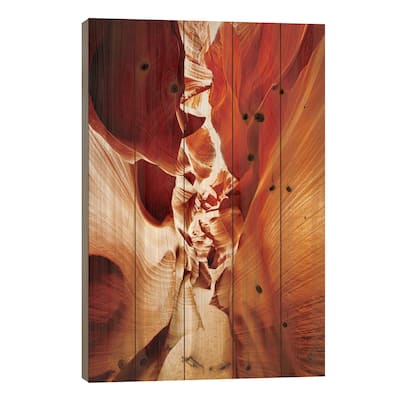 Antelope Canyon I Print On Wood by Philippe Hugonnard - Multi-Color