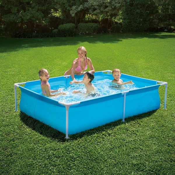 Summer Waves 6 x 4.25 Foot 17 Inch Deep Rectangular Small Metal Frame Pool 19.8 Bed Bath Beyond 35686548