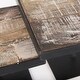 preview thumbnail 12 of 14, Lorenz Light Brown Wood w/Black Metal Base Round Decorative Display Stands (Set of 3)