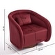 preview thumbnail 14 of 29, Swivel Accent Chair, 360-degree Swivel Barrel Chair with Velvet Fabric Upholstery, Comfy Pumpkin-Shaped Swivel Chair