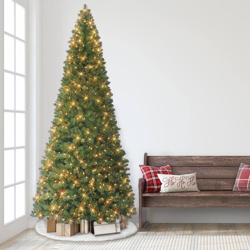 Pre-Lit Medium Virginia Pine Artificial Christmas Tree - 9’ - Clear Lights - 9 Foot