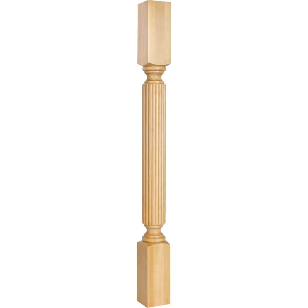 Hardware Resources Corner Post with Reed Styling, 35-1/2"H x 3"D