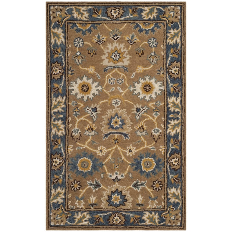 SAFAVIEH Handmade Heritage Truck Traditional Oriental Wool Rug - 2' x 3' - Camel/Blue