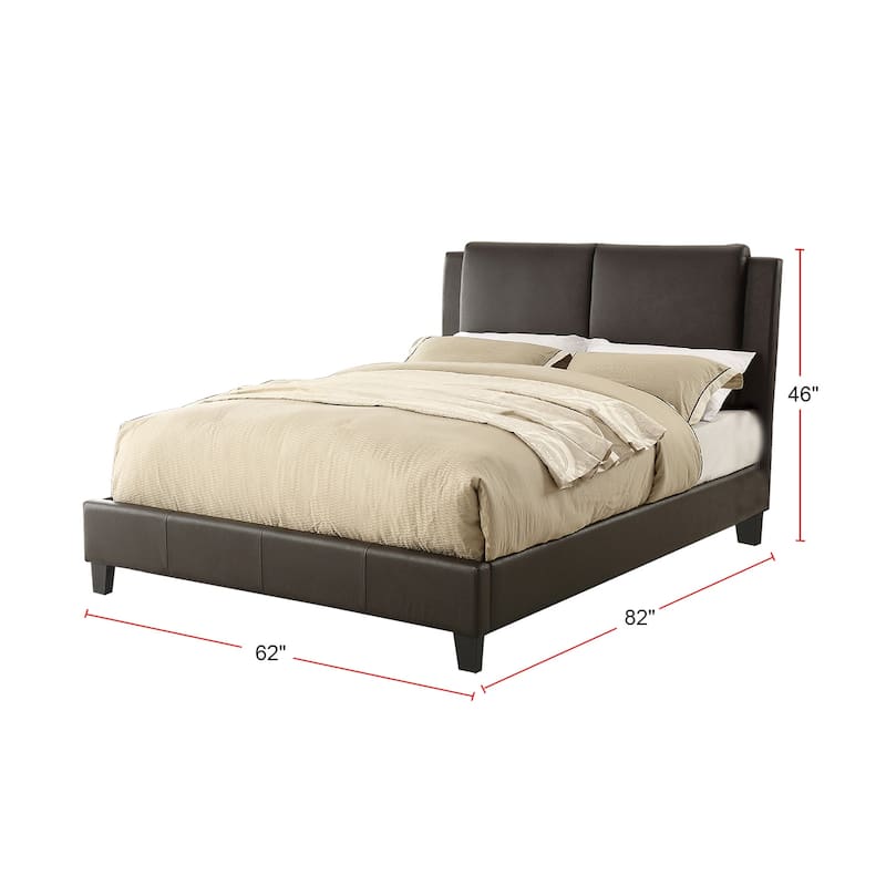 Faux Leather Upholstered Bed