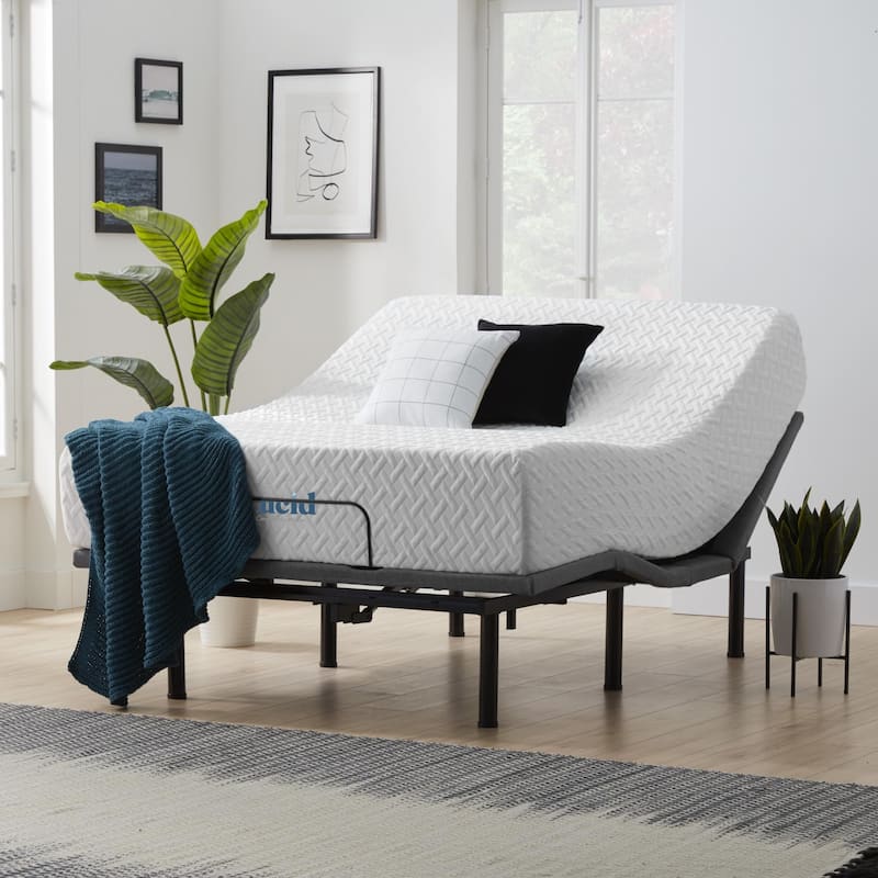 Lucid 12-inch Gel Memory Foam Mattress and Adjustable Base Set