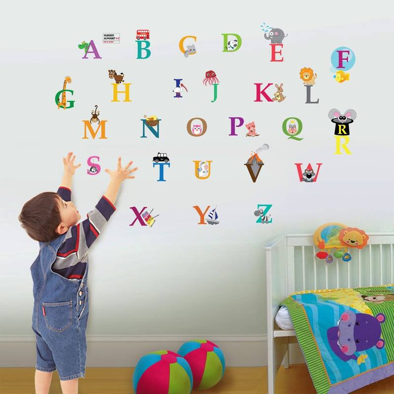 Walplus Kids Learning Alphabets Wall Sticker Nursery Decor Art Decal