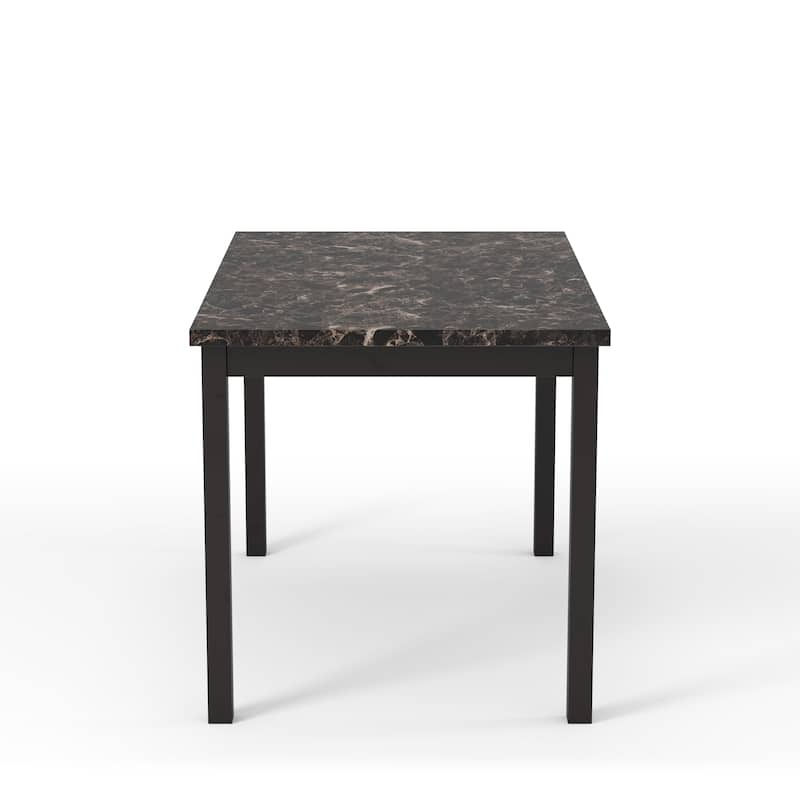 Furniture of America Rath Traditional Black 48-inch Faux Marble Dining Table