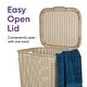 preview thumbnail 24 of 23, Superio Plastic Wicker Laundry Hamper with Lid Large Capacity - Capacity: 60l