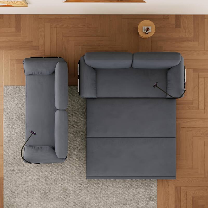 Convertible 63-inch Velvet Sofa Bed with Three Adjustable Modes - Comfortable Sofa, Lounge, and Double Bed for Home or Office