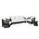 preview thumbnail 62 of 81, Rope Woven Patio Conversation Set with Swivel Chair & Settee Cushions