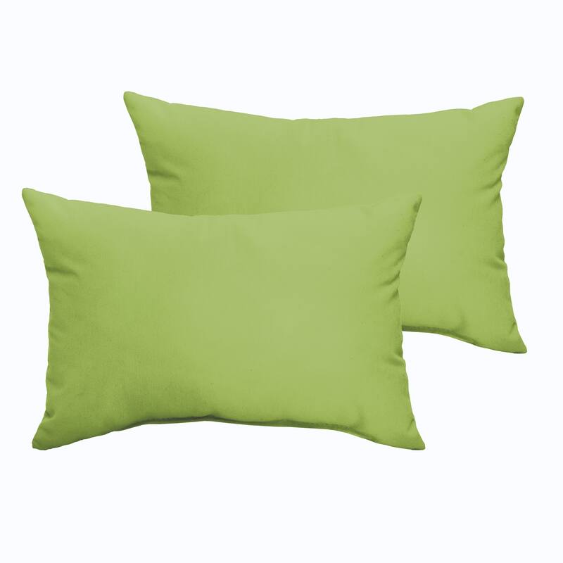 Sorra Home Sloane Apple Green Indoor/ Outdoor Knife Edge Pillow Set - 13 in x 20 in