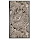 SAFAVIEH Courtyard Bettyjane Tropical Leaves Indoor/ Outdoor Area Rug - 2' x 3'7" - Sand/Black