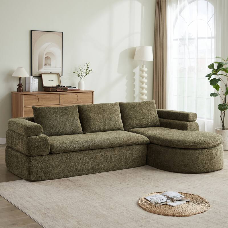 Christopher Knight Home - Compressed Modern L-Shape Upholstered Modular Sectional Sofa