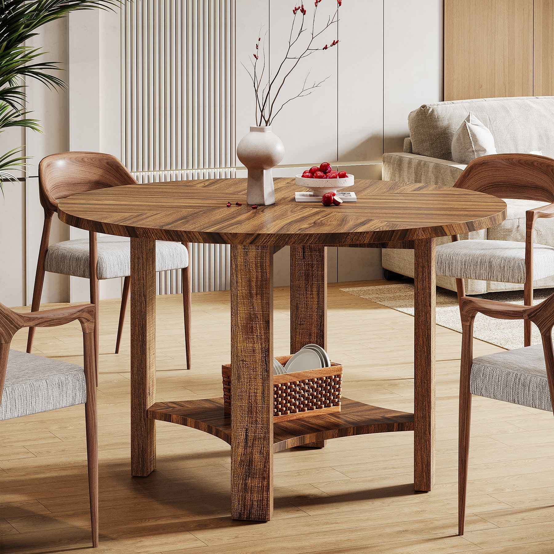 ファーマーズテーブル Amazon.com - CABIHOME Dining Table for 4-6, 63