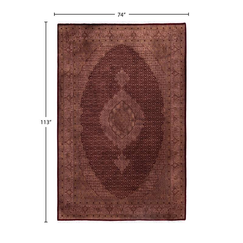 Overdyed One-of-a-Kind Hand-Knotted Area Rug - Red - 6' 2" x 9' 5"