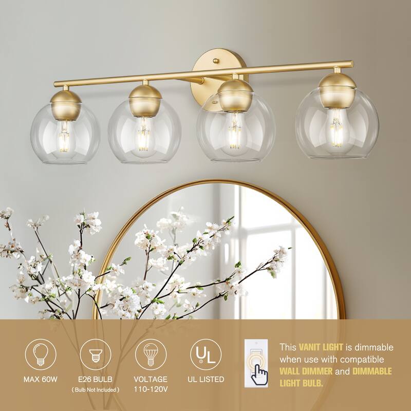 Globe Bathroom Vanity Light Bathroom Over Sink Lighting