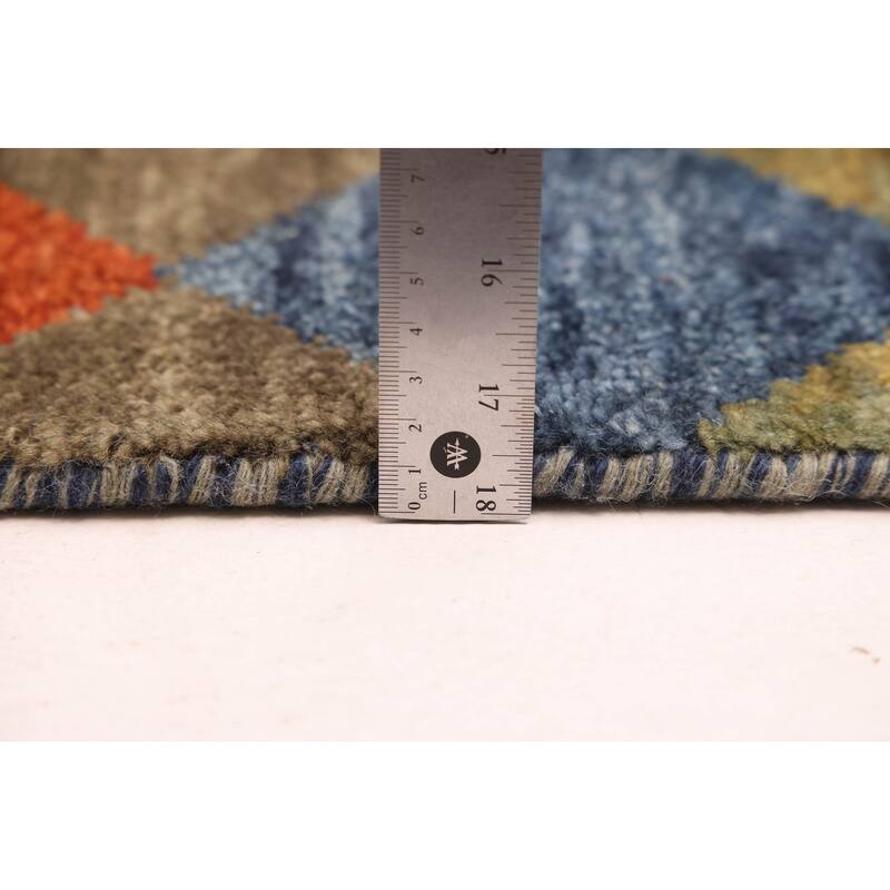 ECARPETGALLERY Hand-knotted Pak Finest Gabbeh Dark Blue Wool Rug - 4'7 x 6'7