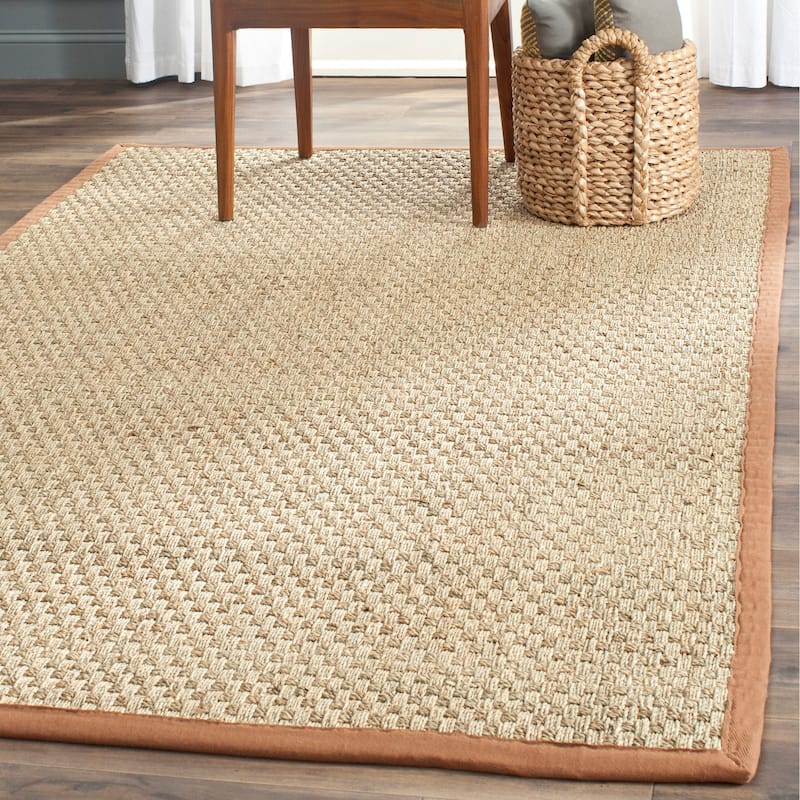 SAFAVIEH Natural Fiber Marina Basketweave Seagrass Rug - 3' x 5' - Natural/Brown - Rectangle