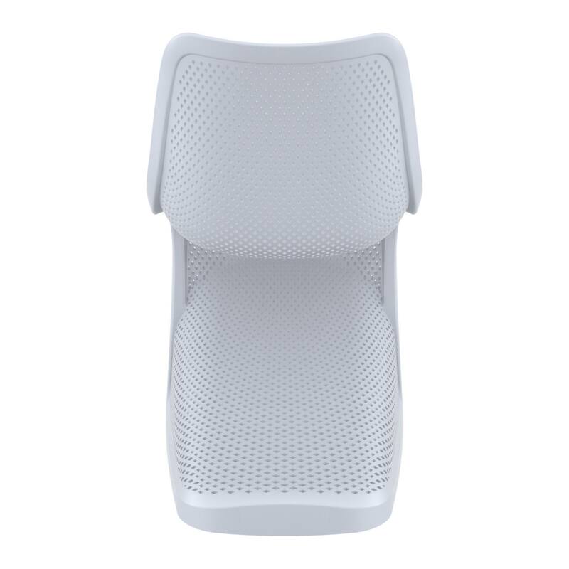 33.5" Silvery Gray Outdoor Patio Dining Chair