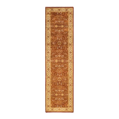 Overton Mogul One-of-a-Kind Hand-Knotted Runner - Orange, 3' 2" x 12' 1" - 3' 2" x 12' 1"