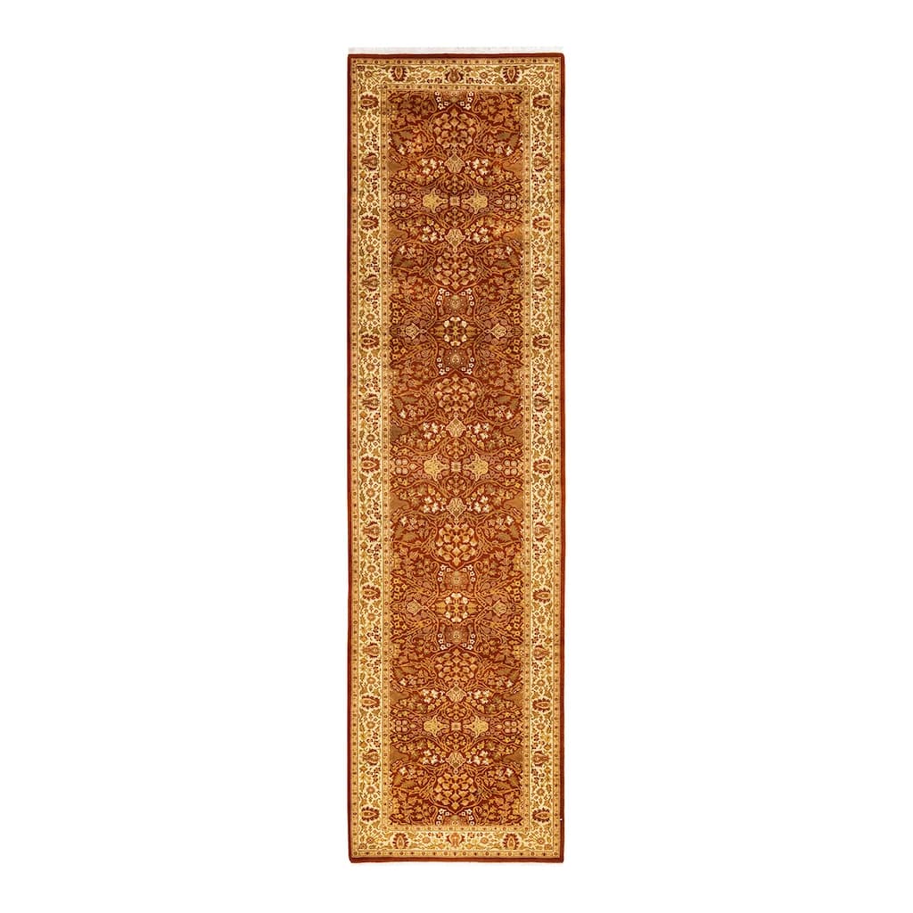Overton Mogul One-of-a-Kind Hand-Knotted Runner - Orange, 3' 2" x 12' 1" - 3' 2" x 12' 1"