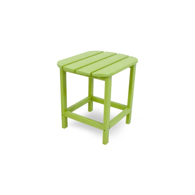 POLYWOOD South Beach 18 inch Outdoor Side Table - Lime