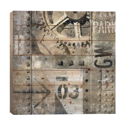 Industrial I Print On Wood by Dylan Matthews - Multi-Color