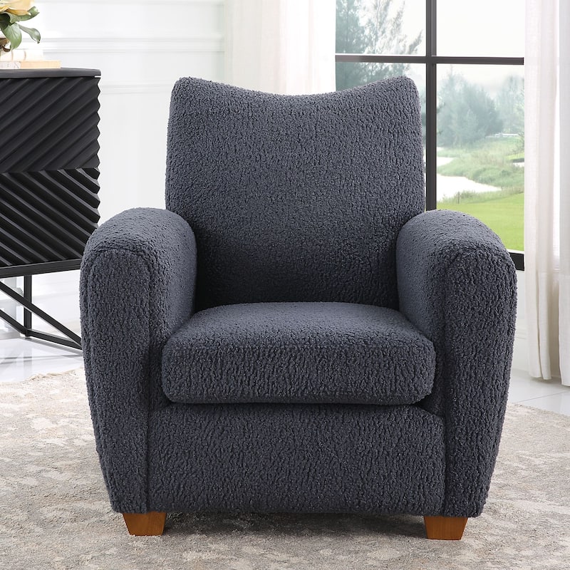 Curved Track Arm Accent Chair - 35.5" - Slate Gray