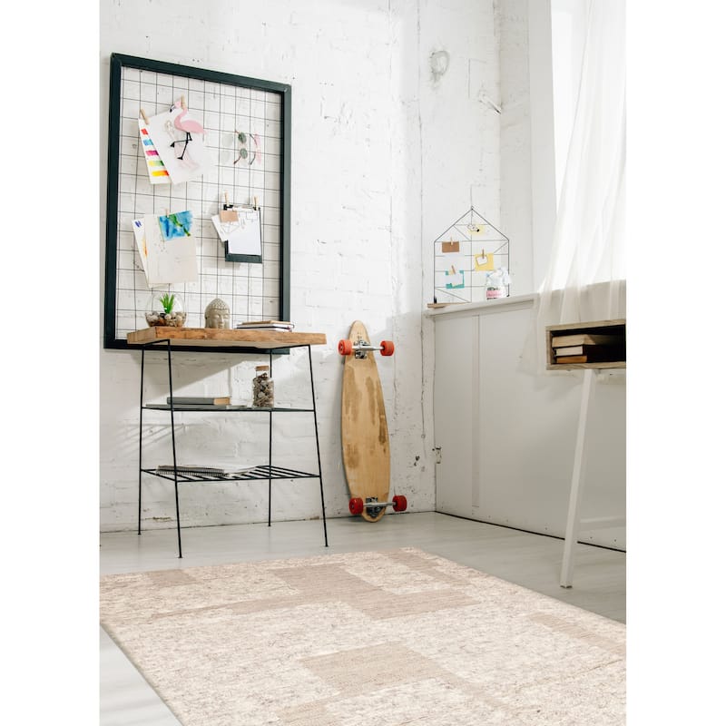 ECARPETGALLERY Hand-knotted Tangier Light Grey Wool Rug - 5'1 x 8'0