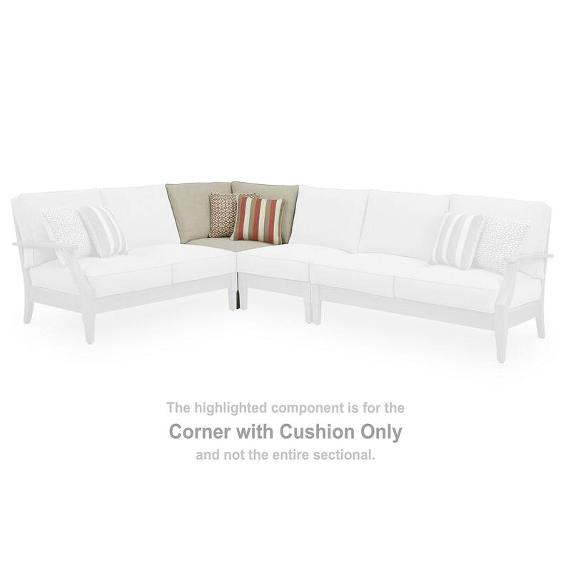 Signature Design by Ashley Clare View Light Brown/Beige 3-Piece Outdoor Sectional - 89"W x 89"D x 36"H