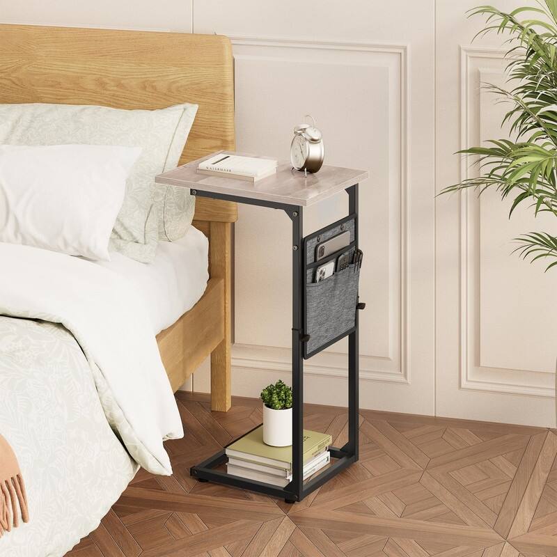 C Shaped End Table - 16"D x 12"W x 33"H