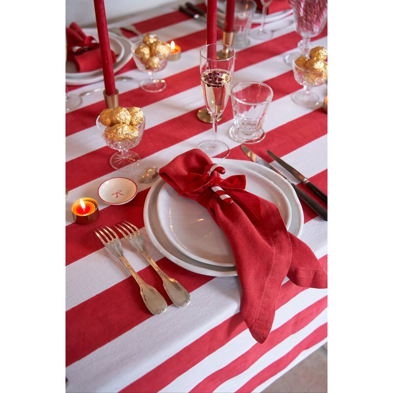 Couleur Nature St. Tropez Tablecloth - Blue Stripes - 59" x 59"