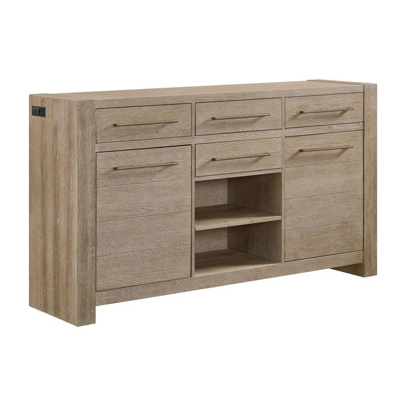 Nash 70" Hardwood Sideboard, Weathered Sand
