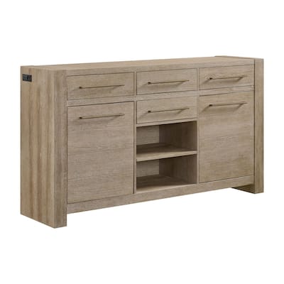 Nash 70" Hardwood Sideboard, Weathered Sand