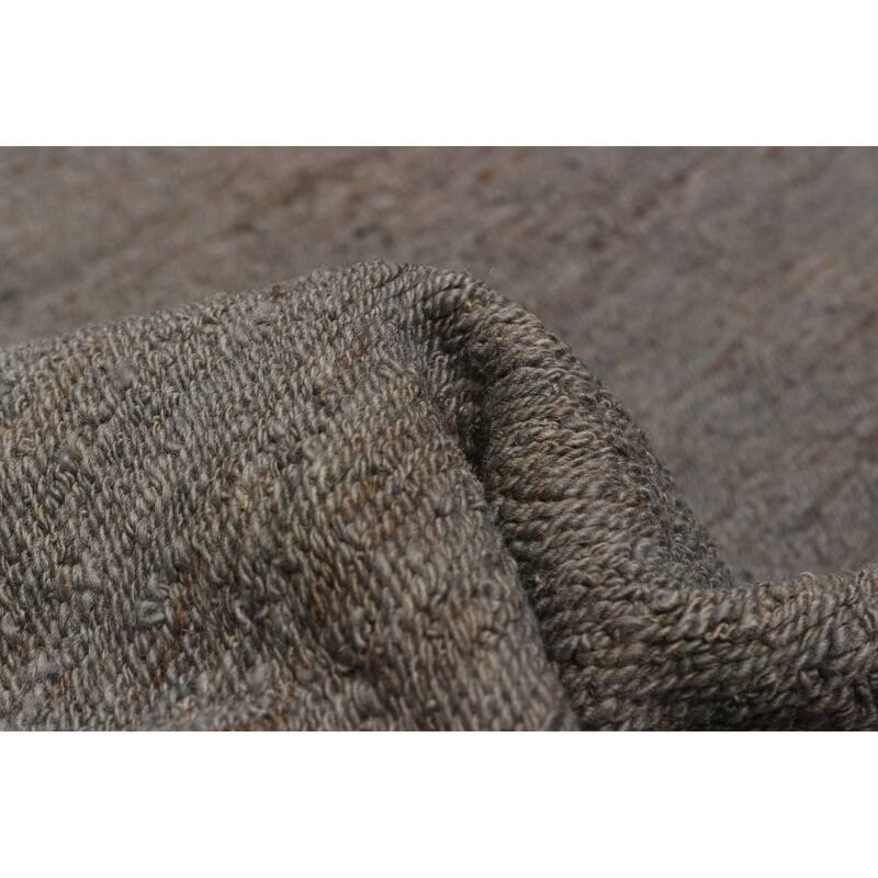 ECARPETGALLERY Flat-Weave Natural Grey Wool Tapestry Kilim - 7'11 x 9'3