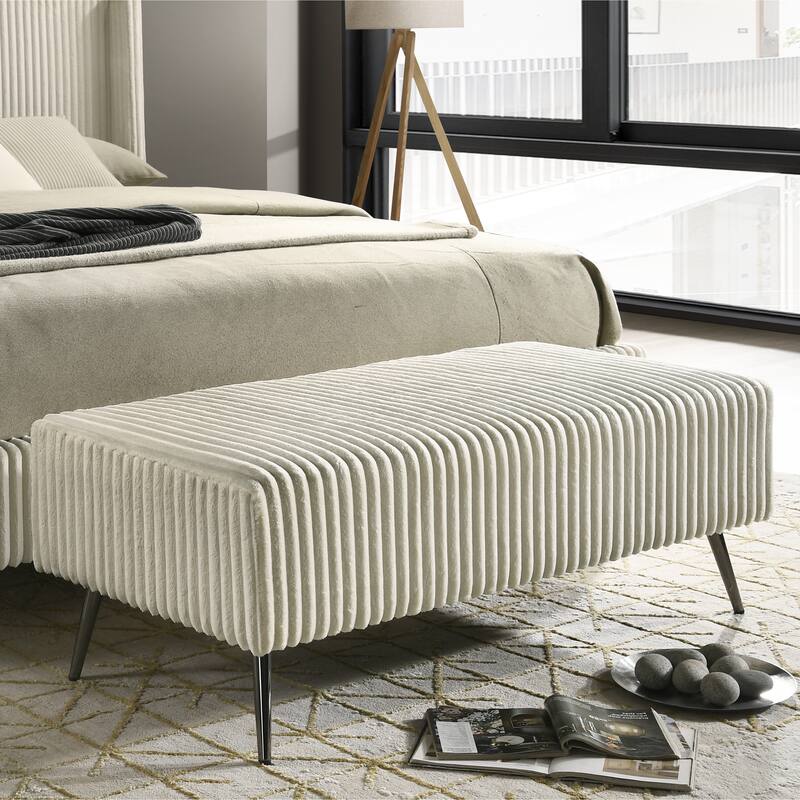 Corduroy Upholstery Bench
