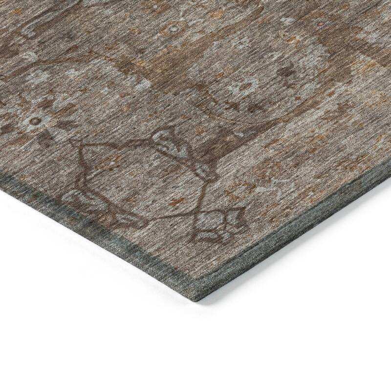 Machine Washable Indoor/ Outdoor Boho Global Chantille Rug