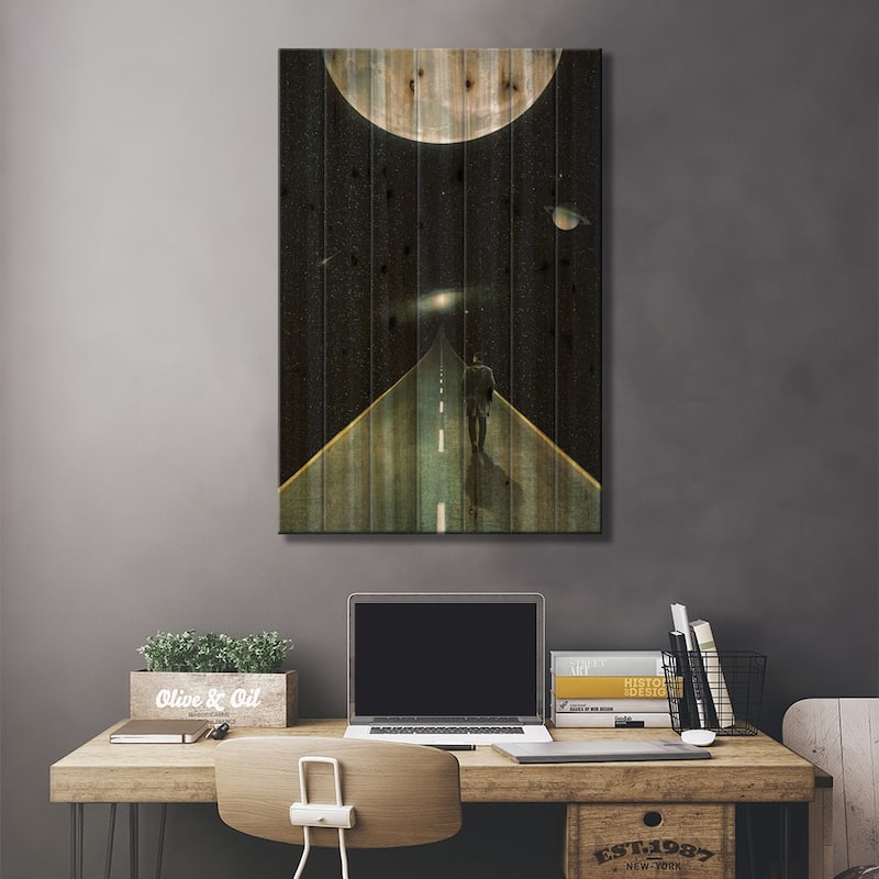 Road To Unknown Print On Wood by Nicebleed - Multi-Color