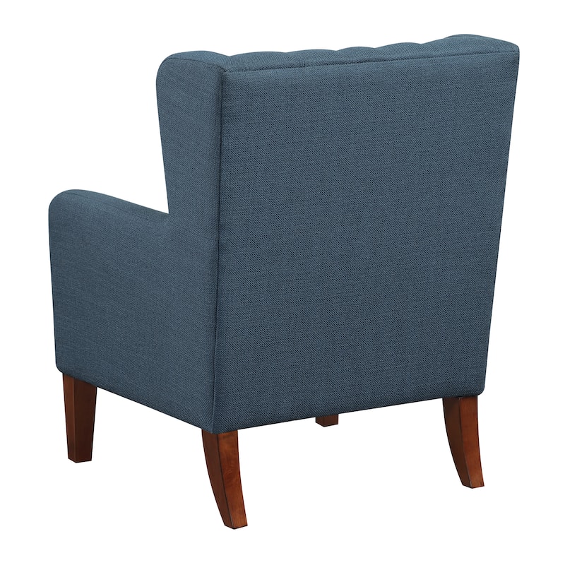 Clark 30" Modern & Contemporary Textured Fabric Button-Tufted Wing Back Accent Chair