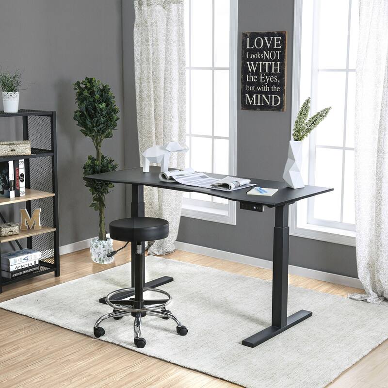 Furniture of America Hix Industrial Adjustable Standing Desk