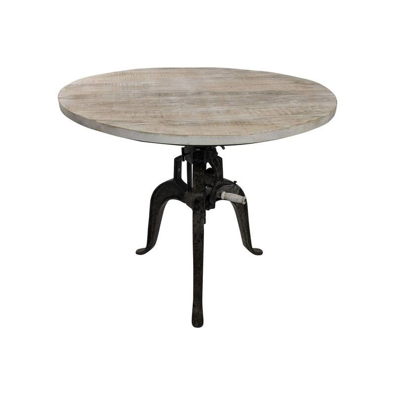 Height Adjustable Table with Natural Driftwood Top - 36"