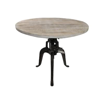 Height Adjustable Table with Natural Driftwood Top - 36"