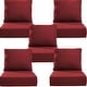preview thumbnail 11 of 120, Gymojoy 24"x24"x6" Thick Cushions & Pillows Set - Deep Seat Indoor/Outdoor Water & Fade Resistant Red - Five Sets