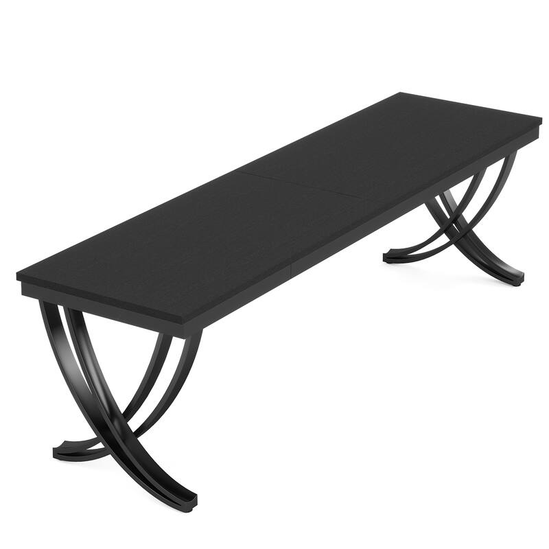 78.74" Extra Long Double Computer Desk with Unique Metal Legs for Home Office