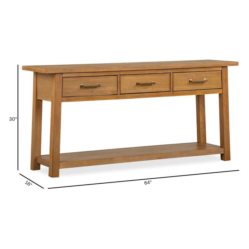 Magnussen Home Lindon Belgian Wheat Rectangular Sofa Table - 64''W x 16''D x 30''H
