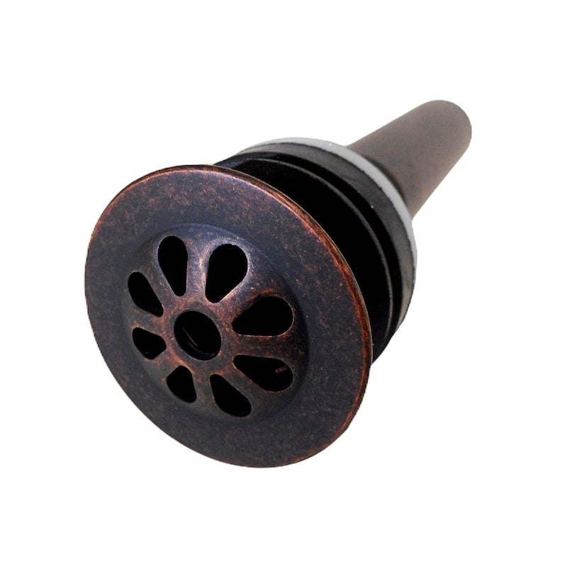 1.5" Bathroom Daisy Drain No Overflow in Aged Copper - 2.125" x 8"