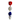 2' Red, White and Blue "Americana" Topiary with 35 Warm LED Lights - Multi - 24"